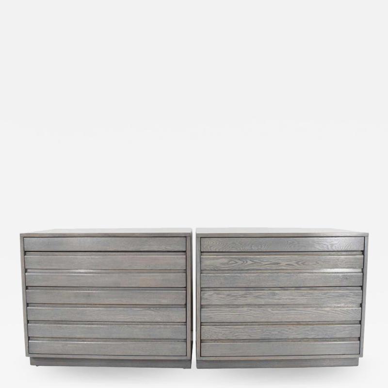 Pair of Midcentury Chests Stained in Grey