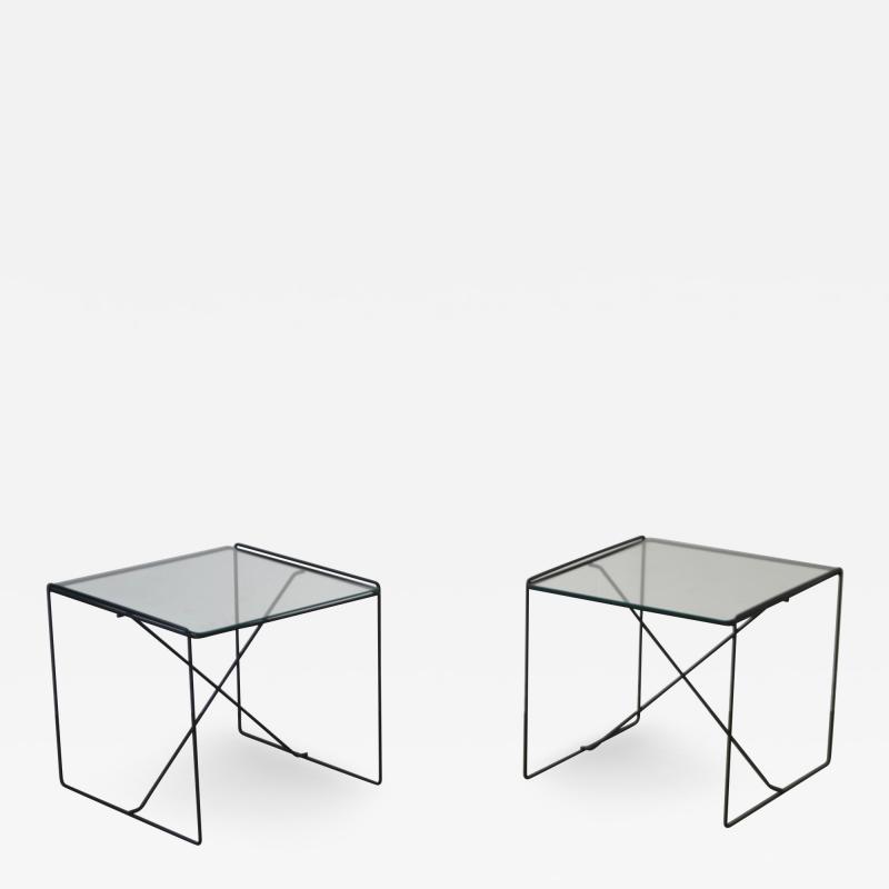 Pair of Minimalist Metal Side Tables