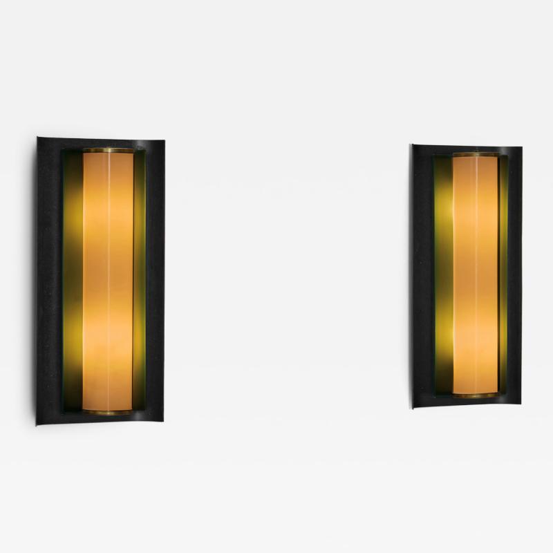 Pair of Model A 4314 Wall Lamps by CeBe Sweden 1940s