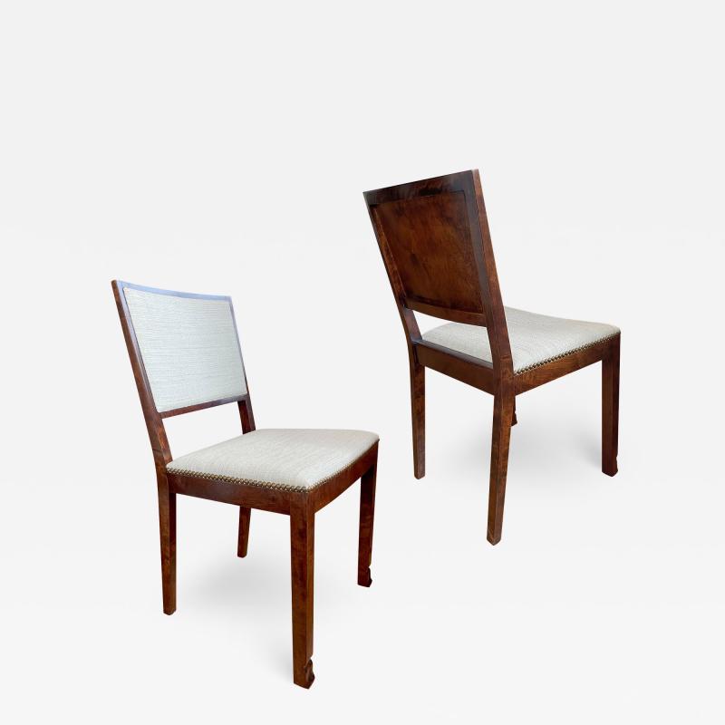 Pair of Modern Classicism Art Deco Chairs in Birch