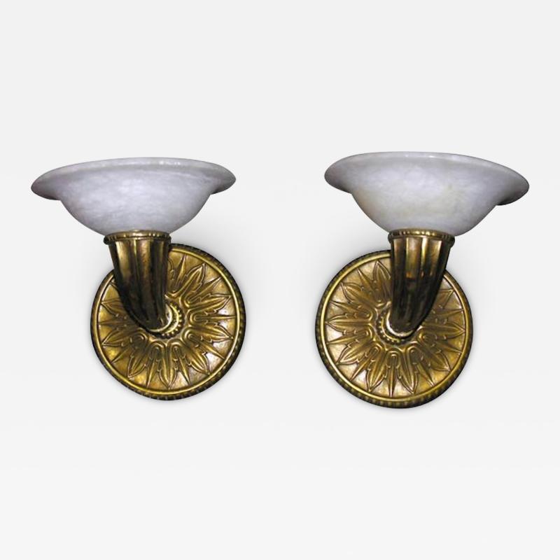 Pair of Modern Deco Style Wall Sconces