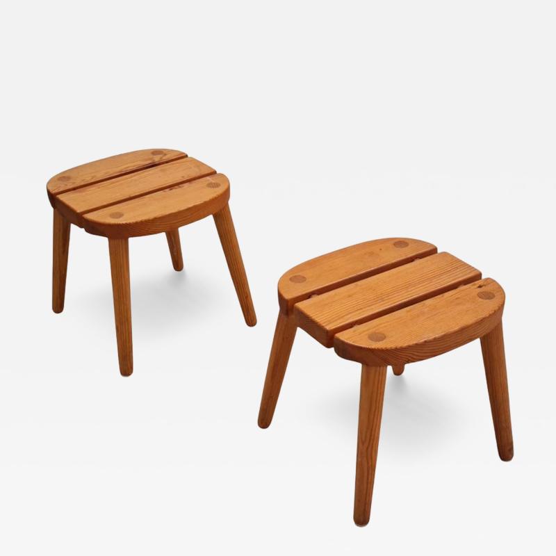 Pair of Modern Finnish Sauna Stools in Pine Finland 1970s