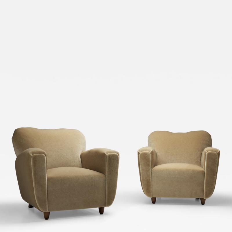 Pair of Modernist Armchairs Italy ca 1950s
