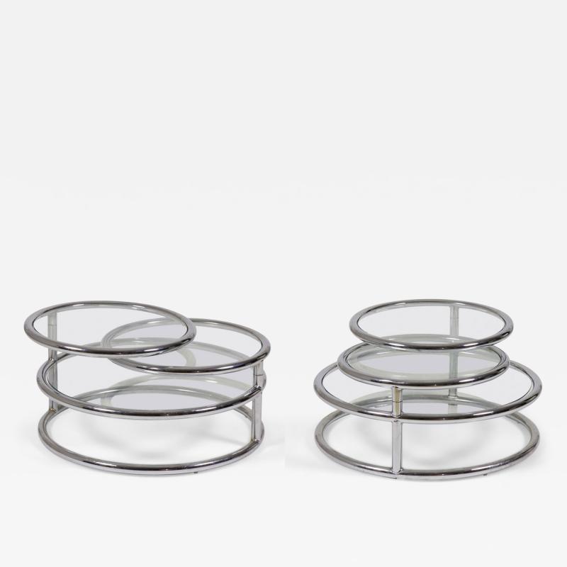 Pair of Morex Italian Mid Century Space Age Convertible Articulating Chrome