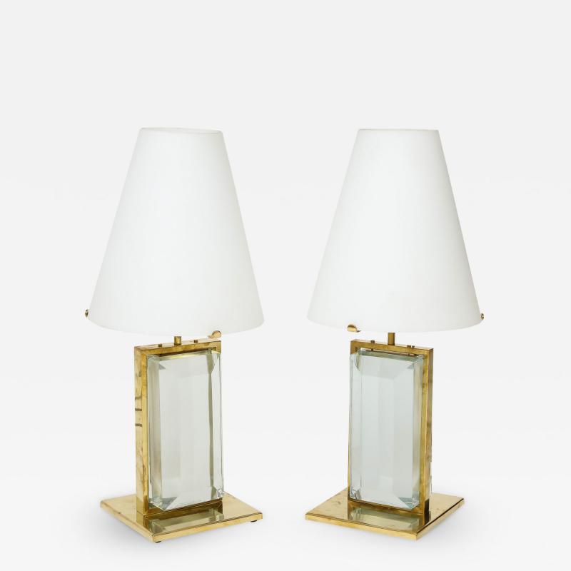 Pair of Murano glass table lamps