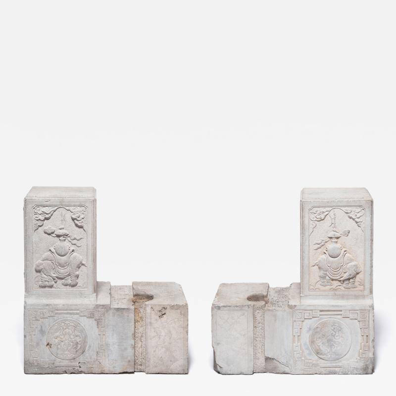 Pair of Mythical Stone Door Posts