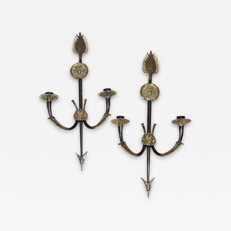 Pair of Neoclassical Arrow Sconces