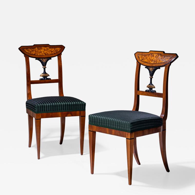 Pair of Neoclassical Chairs Southern Germany circa 1815