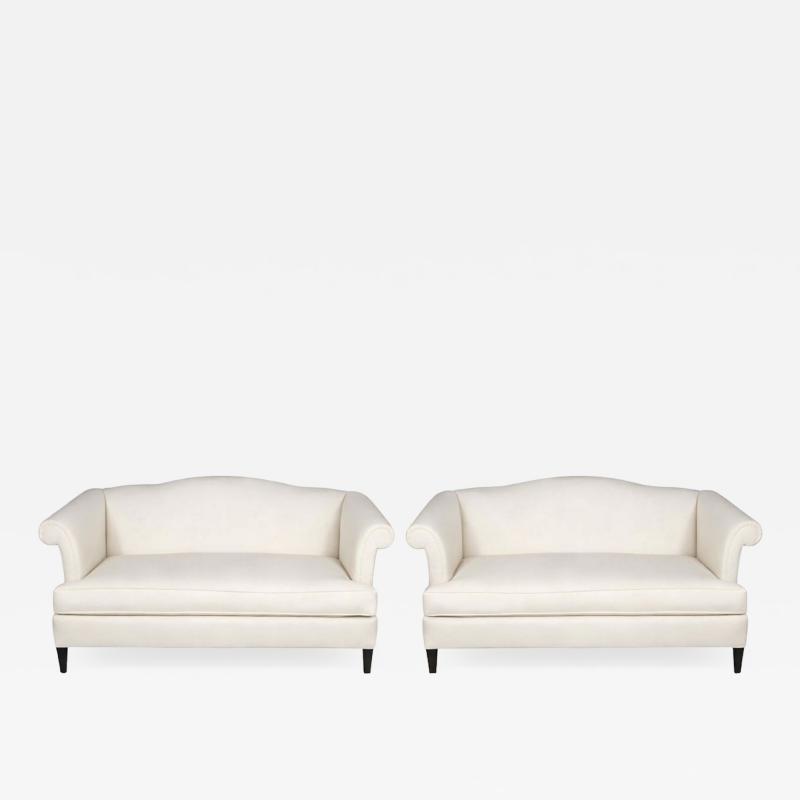 Pair of Neoclassical Style Loveseats
