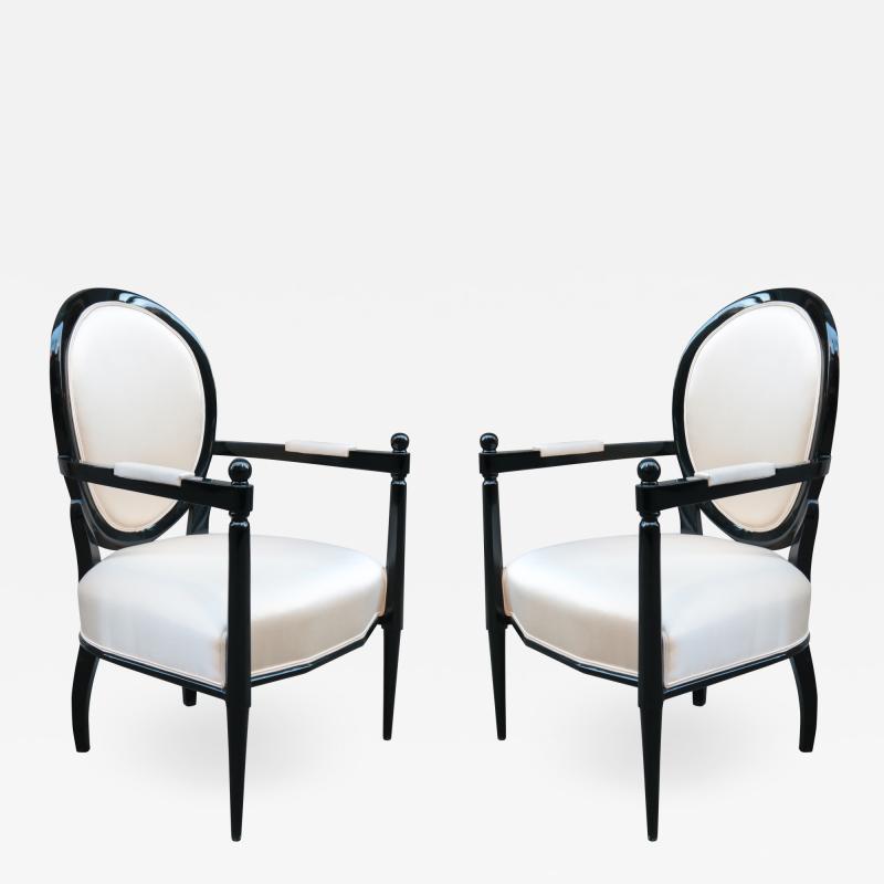 Pair of Neoclassically inspired Armchairs