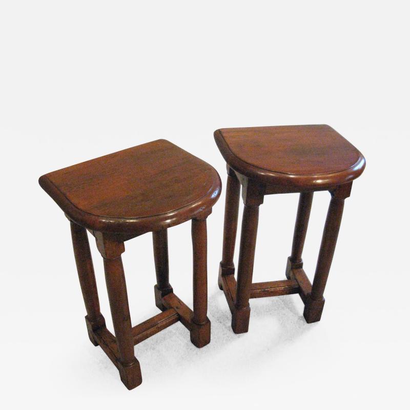 Pair of Oak Choir or Joint Stools