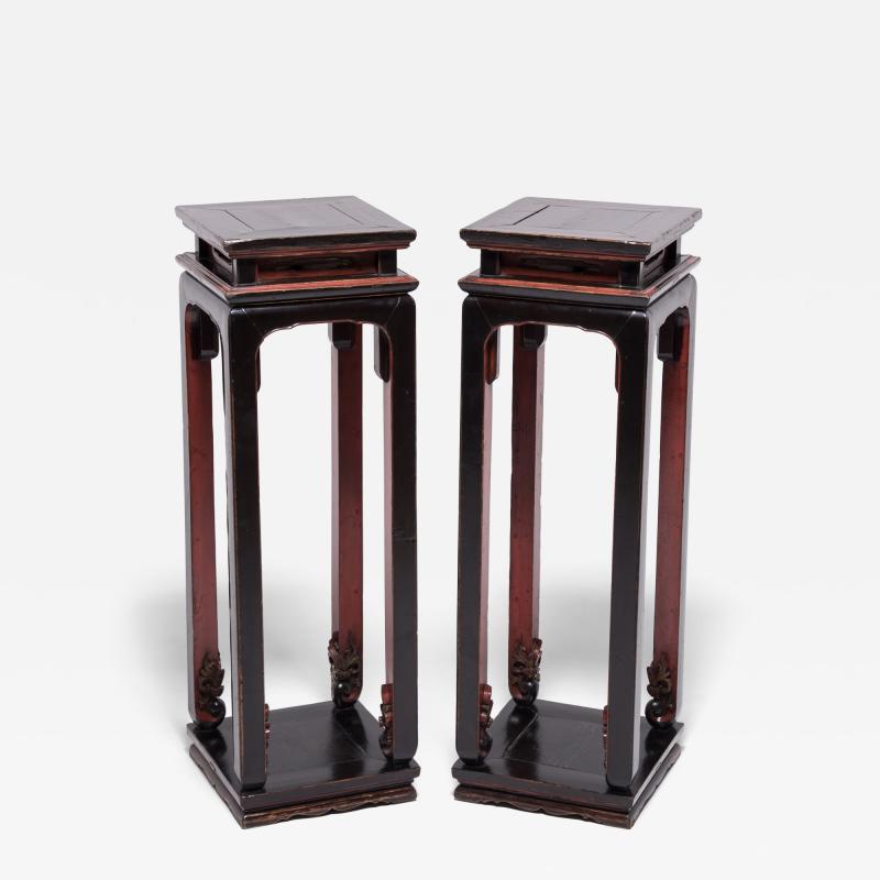 Pair of Ornate Qing Display Stands