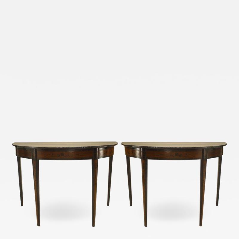 Pair of Pair of Italian Neo Classic Rosewood Console Table