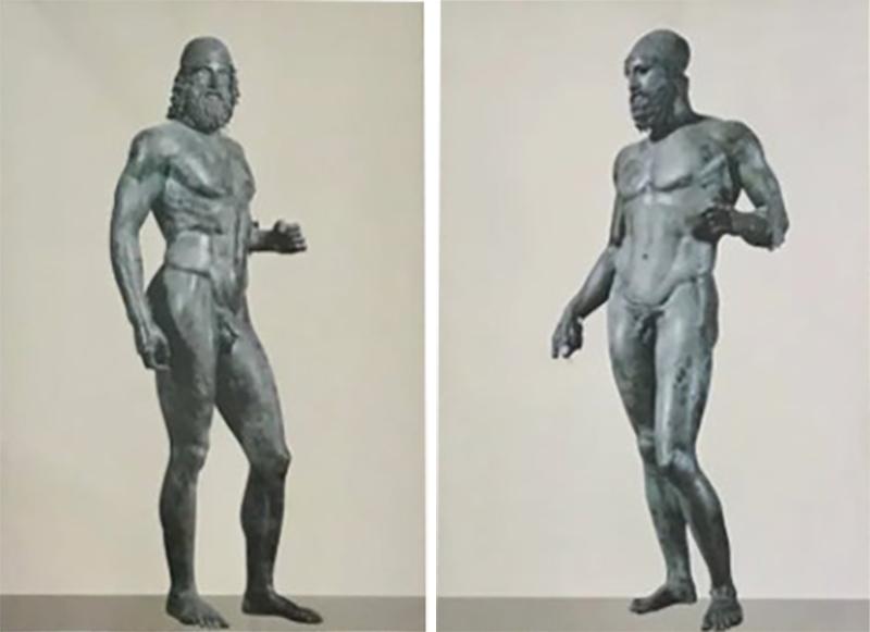 Pair of Photograph Prints of Antique Ancient Greek Male Nude Sculpture