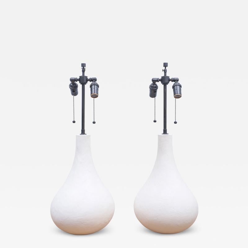 Pair of Plaster Custom Elle Lamps