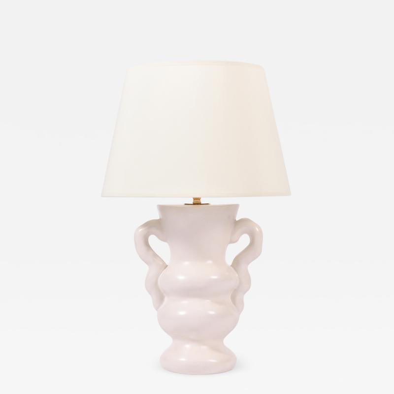 Pair of Polished Plaster Table Lamps by Dorian