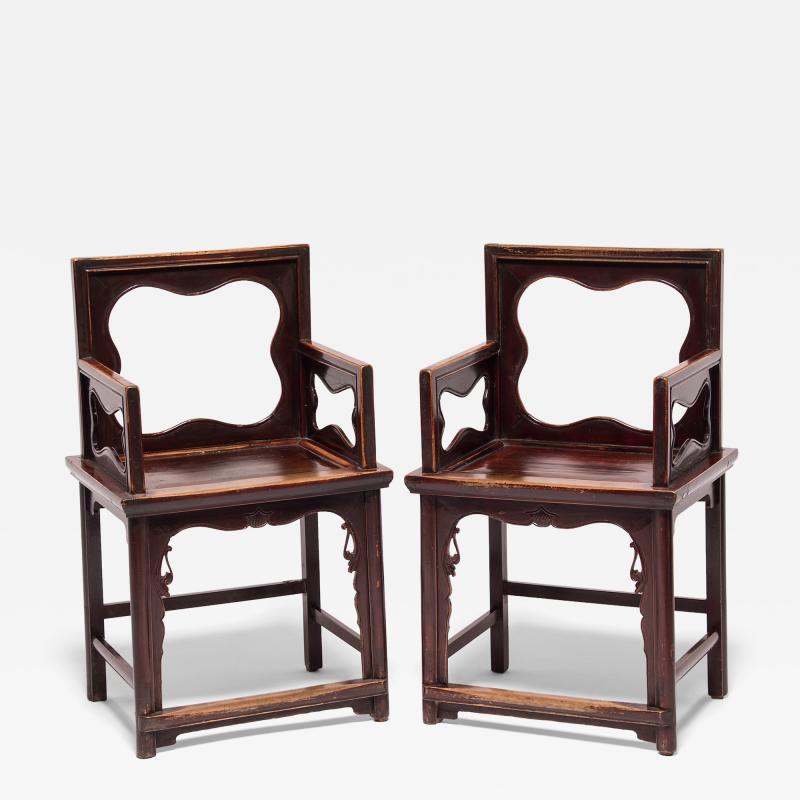 Pair of Quatrefoil Rose Chairs