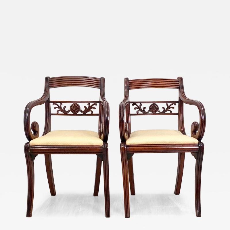 Pair of Regency Period English Armchairs circa 1820