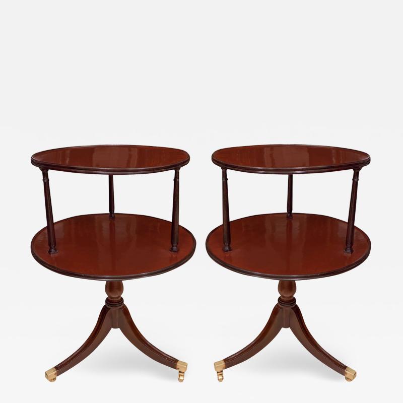 Pair of Regency Round Etageres