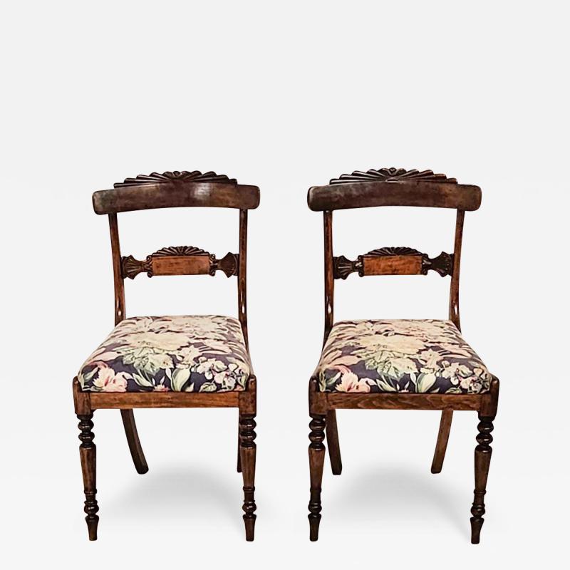 Pair of Regency Side Chairs England circa 1820 Three pairs available