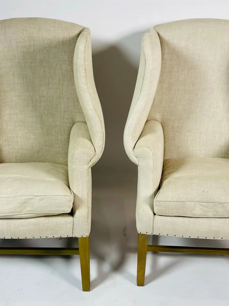 Restoration Hardware Pair of Restoration Hardware, Wingback
