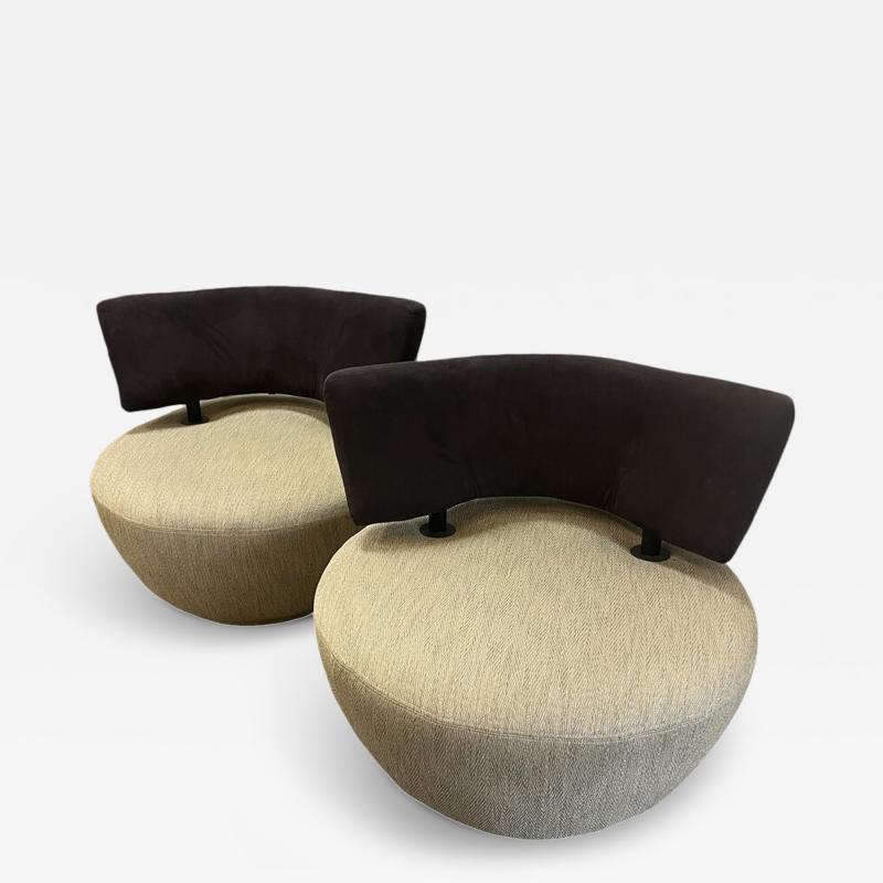 Pair of Round Swivel Chairs by Preview