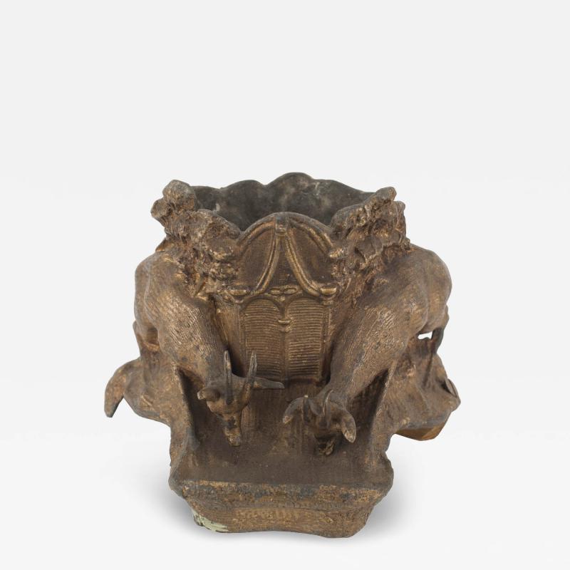 Pair of Rustic Adirondack Gilt Metal Deer Bookends
