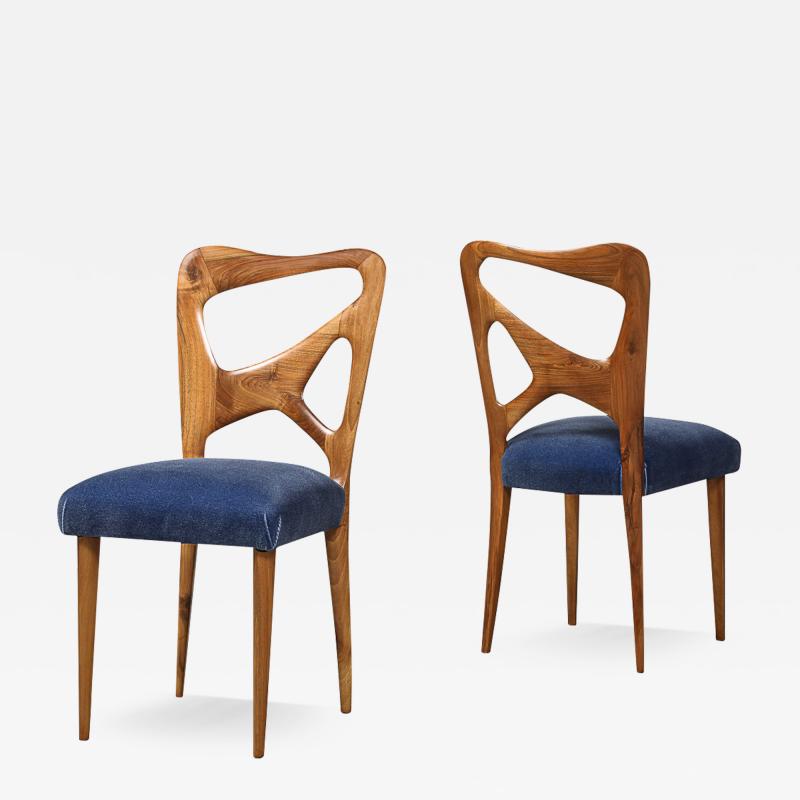 Pair of Sculptural Side Chairs School of Turin