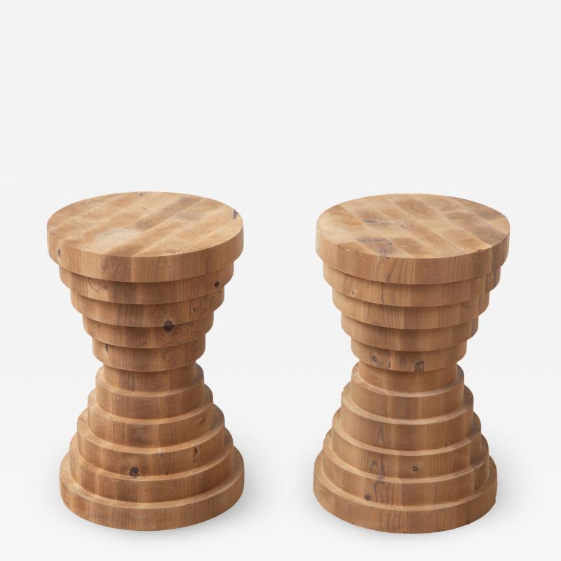 Pair of Side Tables Stools