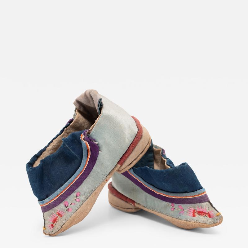 Pair of Silk Lotus Slippers