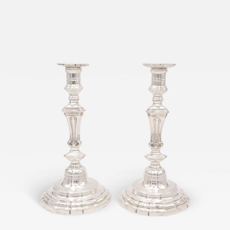 Pair of Silver Candlesticks France 19th century