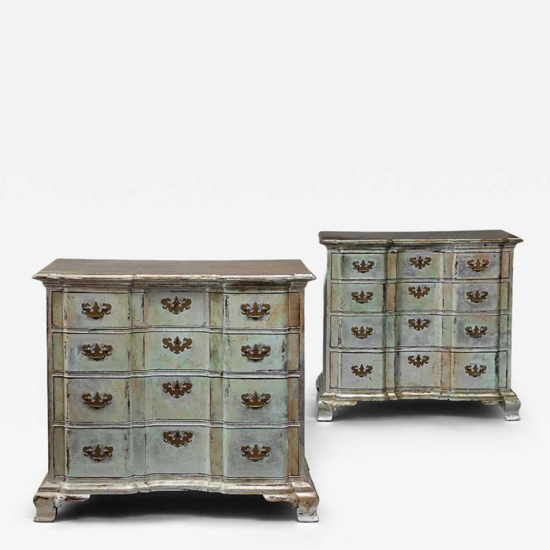 Pair of Silver Leaf Chests
