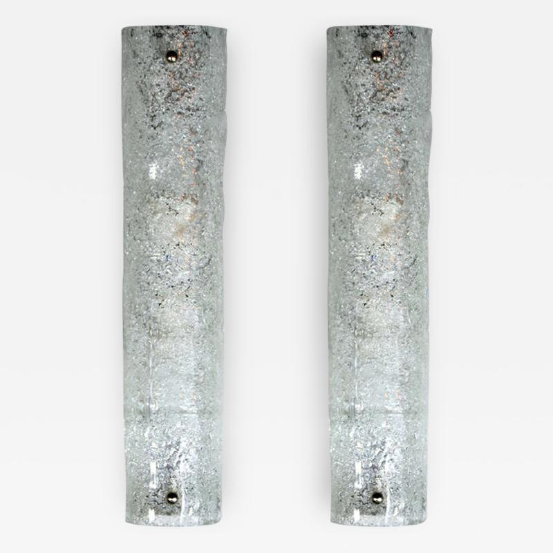 Pair of Sleek Murano Glass Sconces