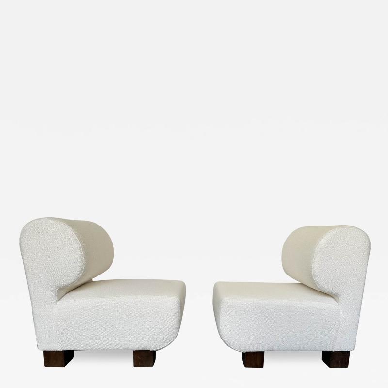 Pair of Slipper Chairs P Italy 1970s