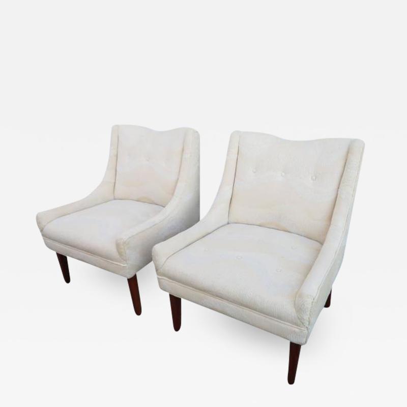 Pair of Slipper Lounge Chairs Mid Century Modern