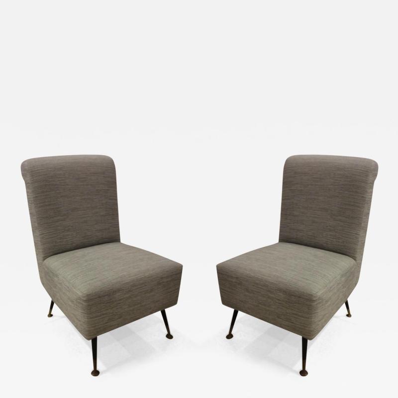 Pair of Small Italian Lounge Chairs
