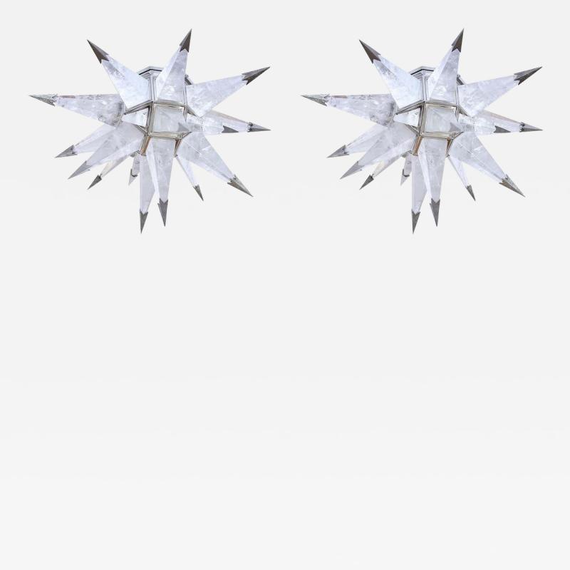 Pair of Star Flush Mounts by Phoenix