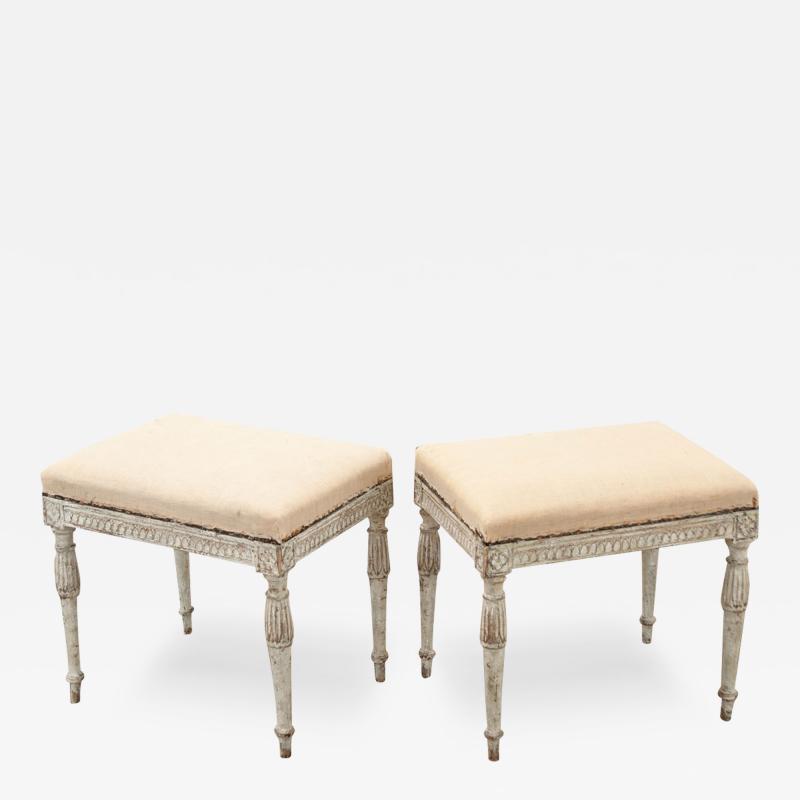 Pair of Swedish 18th Century Louis XVI Style Benches