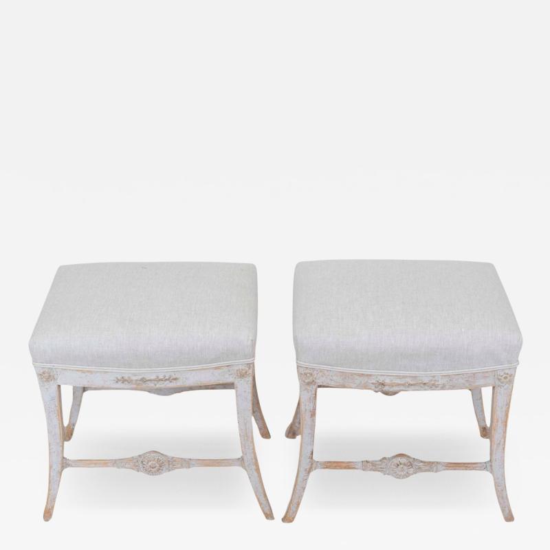 Pair of Swedish 19th Century Gustavian Stools