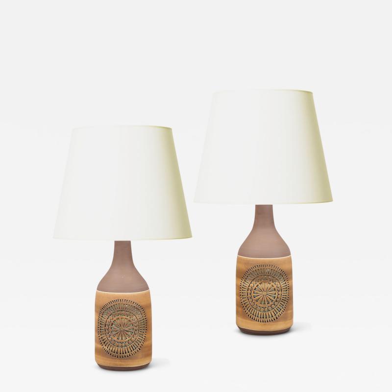 Pair of Swedish Faux Bois Table Lamps