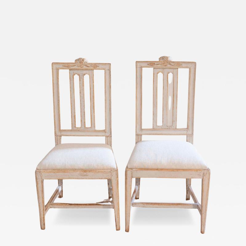 Pair of Swedish Gustavian Chairs Signed Carl Johan Wadstr m Stockholm 1790