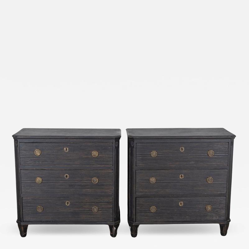 Pair of Swedish Painted Chests of Drawers Circa 1880