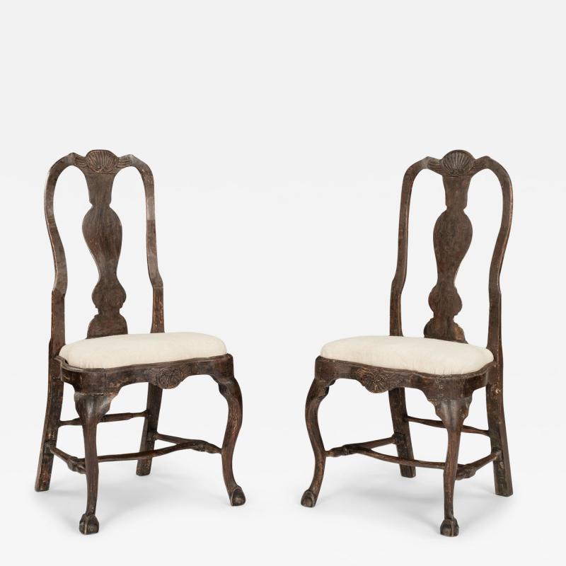 Pair of Swedish Rococo Period Chairs