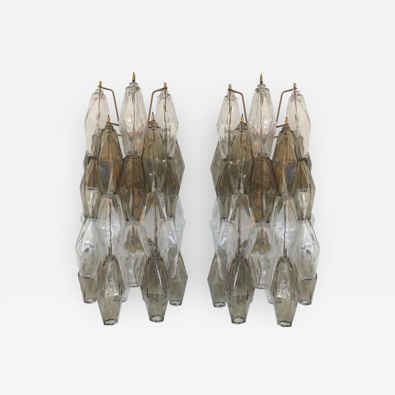 Pair of Two Tone Murano Glass Wall Sconces