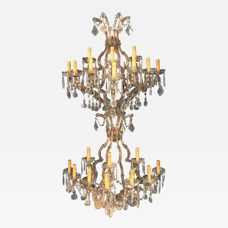 Pair of Venetian Crystal Ten Lights Wall Sconces circa 1940