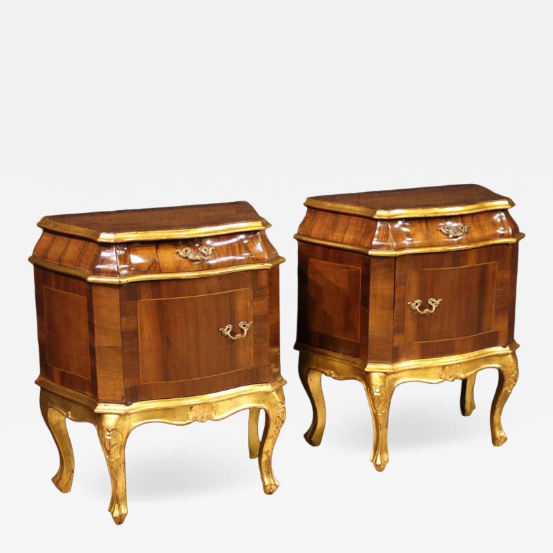 Pair of Venetian bedside tables from the 20th century
