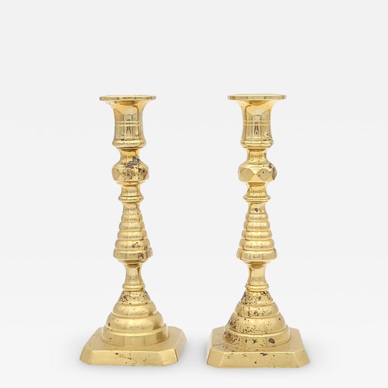 Pair of Victorian Beehive Candlesticks circa 1860