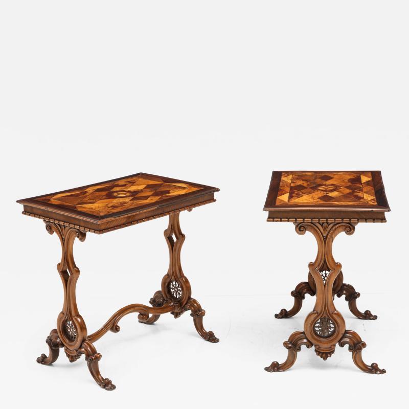 Pair of Victorian occasional tables 