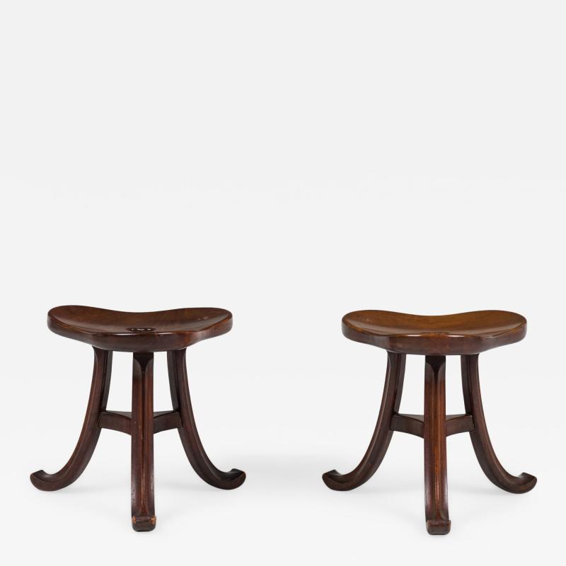 Pair of Viennese Secessionist Egyptian Revival Thebes Stools