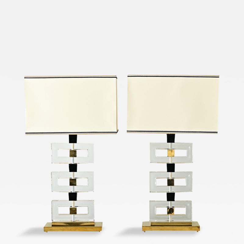 Pair of Vintage Murano Glass Table Lamps
